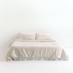 Linen Duvet Cover Set- Natural Chambray