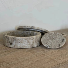 Round Soapstone Box