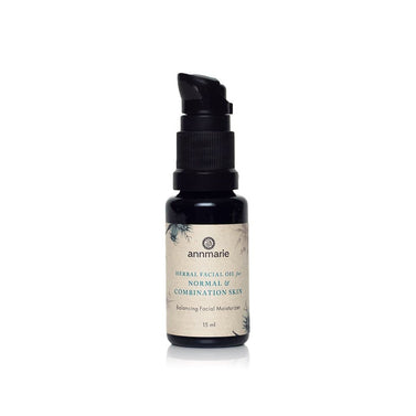 Herbal Facial Oil for normal and combination skin balancing facial moisturizer bottle, 15 ml.