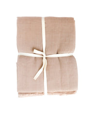 Stone Washed Linen Throw Blanket