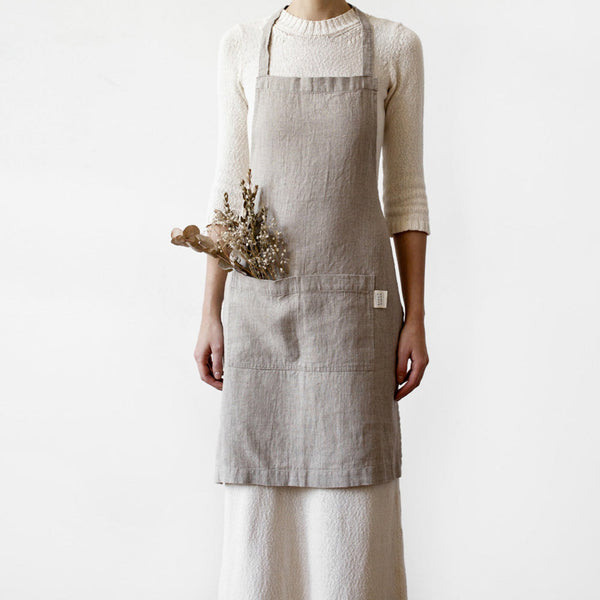 Linen Culinary Apron Image Alt