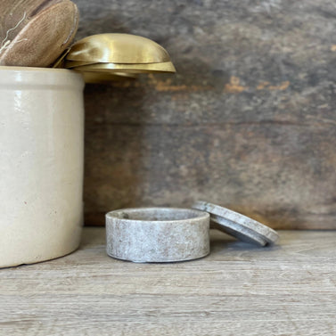 Round Soapstone Box