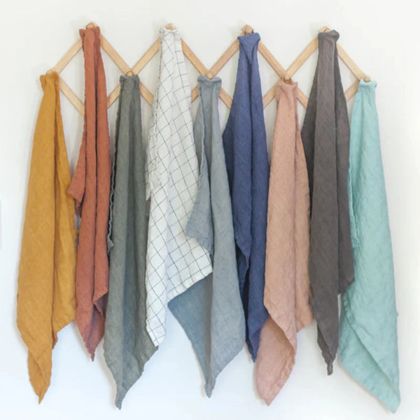 Stone Washed Linen Tea Towel Image Alt