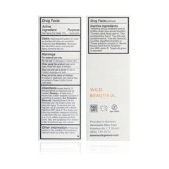 Sun Love Everyday Sheer Sunscreen SPF 20 drug facts panel showing zinc oxide active ingredient, directions, warnings, and full ingredient list.