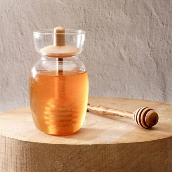 Minima Glass Honey Jar Image Alt